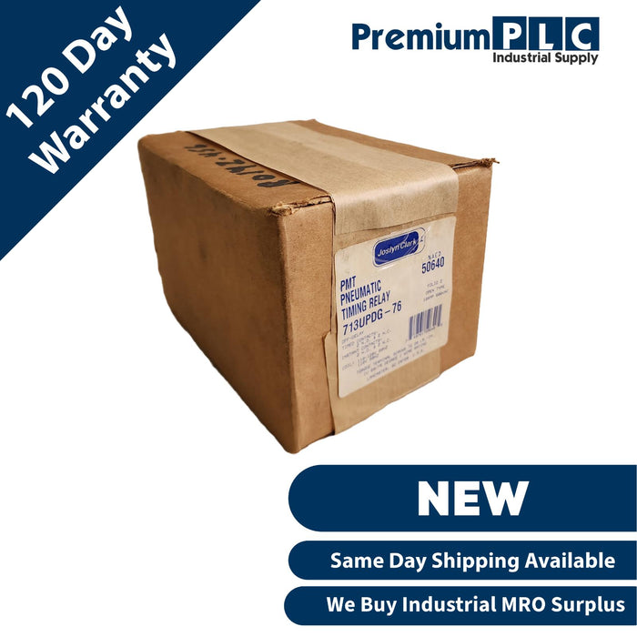NEW JOSLYN CLARK 713UPDG-76 PMT PNEUMATIC TIMING RELAY 713UPDG76 COIL 120V