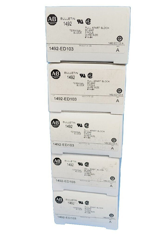 ALLEN BRADLEY 1492-ED103 /A PULL APART BLOCKS 60A, 3-POLE NEW SURPLUS