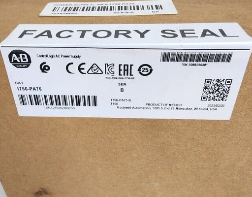 FACTORY SEALED ALLEN BRADLEY 1756-PA75 CONTROLLOGIX AC POWER SUPPLY SER. B