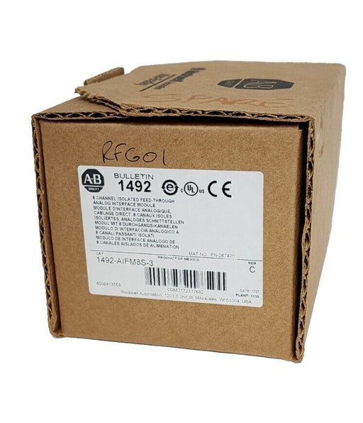 NIB ALLEN BRADLEY 1492-AIFM8S-3 8-CHANNEL ISOLATED FEED-THROUGH SER. C