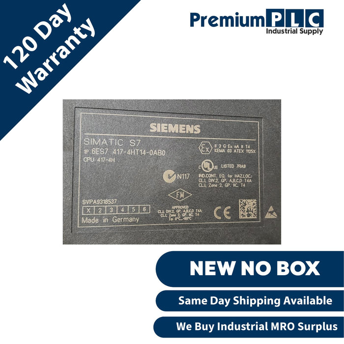 NEW SIEMENS 6ES7417-4HT14-0AB0 / 6ES7 417-4HT14-0AB0 SIMATIC S7-400H, CPU 417H