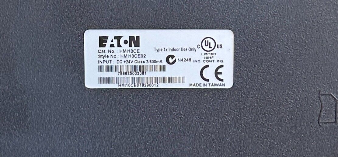 EATON HMI10CE / HMI10CE02 OPERATOR INTERFACE HMI SERIES 24VDC Enet COLOR / TOUCH