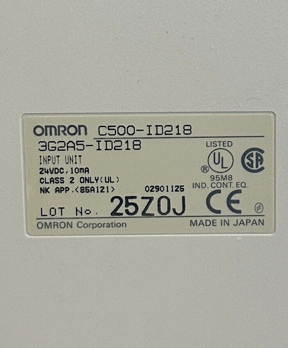 NEW OMRON C500-ID218 / 3G2A5-ID218 SYSMAC C500 32-PT INPUT MODULE 24VDC 10mA