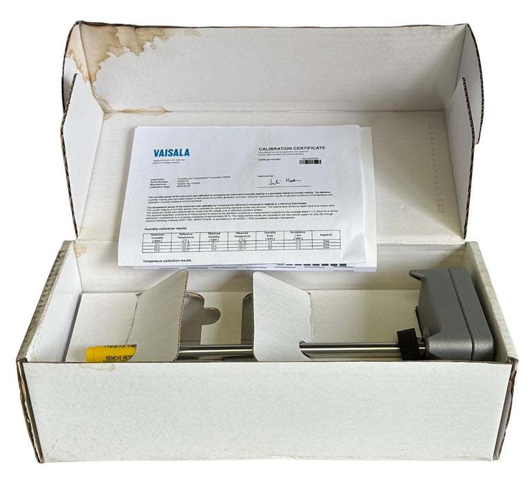 NEW VAISALA HMD62 HUMIDITY AND TEMPERATURE TRANSMITTER 10-53V 4-20mA 2020 CALIB
