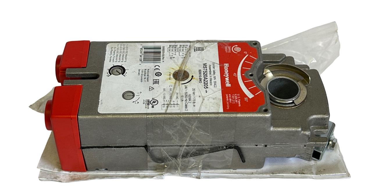 NEW HONEYWELL MS7520A2205 / S20010-SW2 SPRING-RETURN DAMPER ACTUATOR 24V 16VA