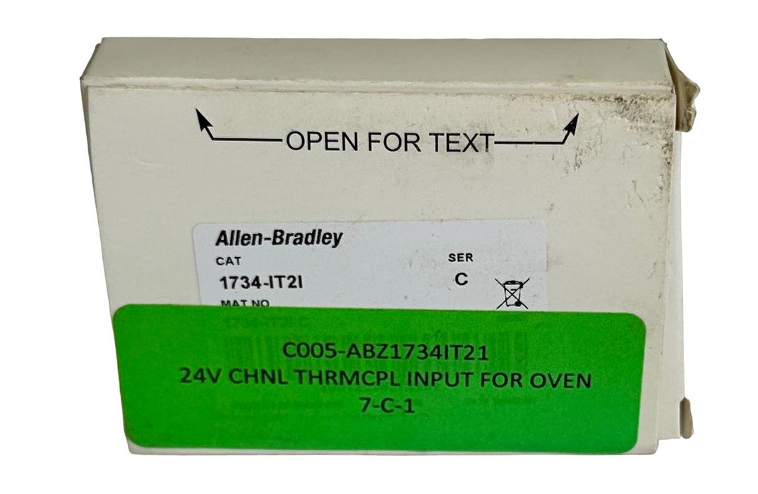 NEW ALLEN BRADLEY 1734-IT2I /C POINT I/O 2-CHNL THERMOCOUPLE INPUT 1734IT2I