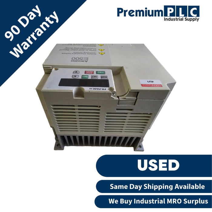 USED MITSUBISHI ELECTRIC FR-E540-0.75K-EC FREQROL FR-E500 VFD/VSD .75kW/1HP