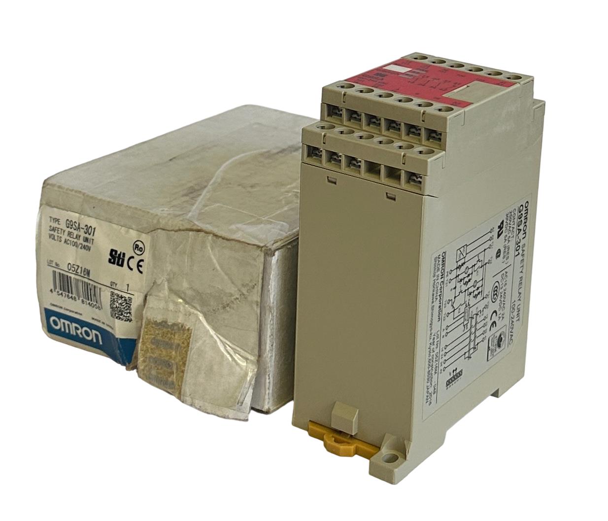 NEW OMRON STI G9SA-301 / G9SA301 SAFETY MONITORING RELAY UNIT 100/240VAC G9SA