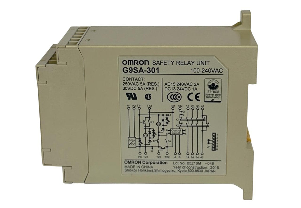 NEW OMRON STI G9SA-301 / G9SA301 SAFETY MONITORING RELAY UNIT 100/240VAC G9SA