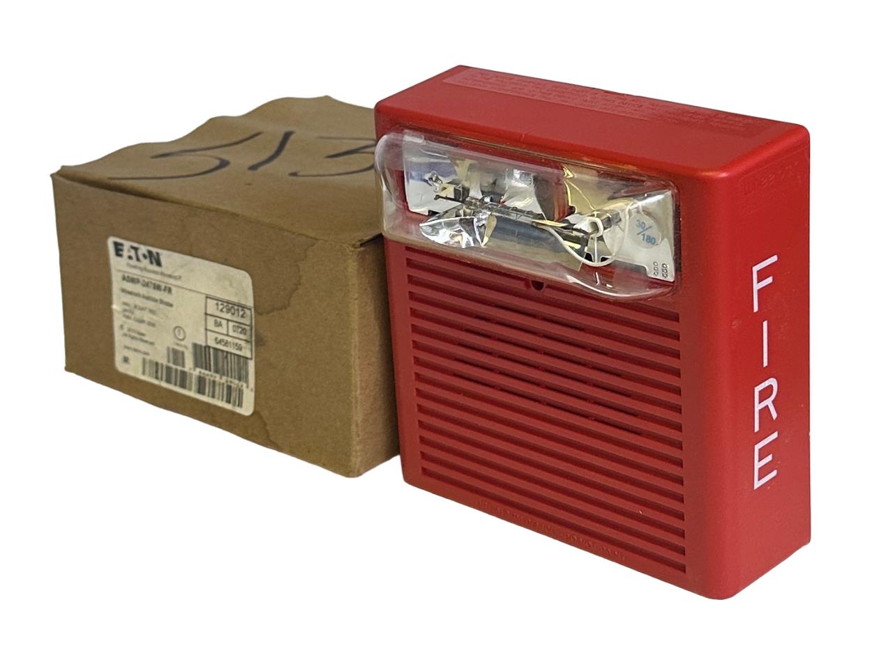 NEW EATON ASWP-2475W-FR / ASWP2475WFR WHEELOCK AUDIBLE STROBE RED WALL-MOUNT