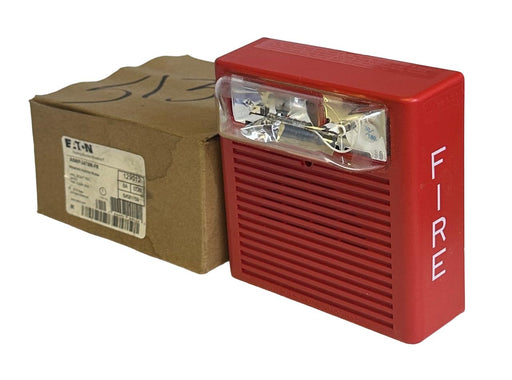 NEW EATON ASWP-2475W-FR / ASWP2475WFR WHEELOCK AUDIBLE STROBE RED WALL-MOUNT
