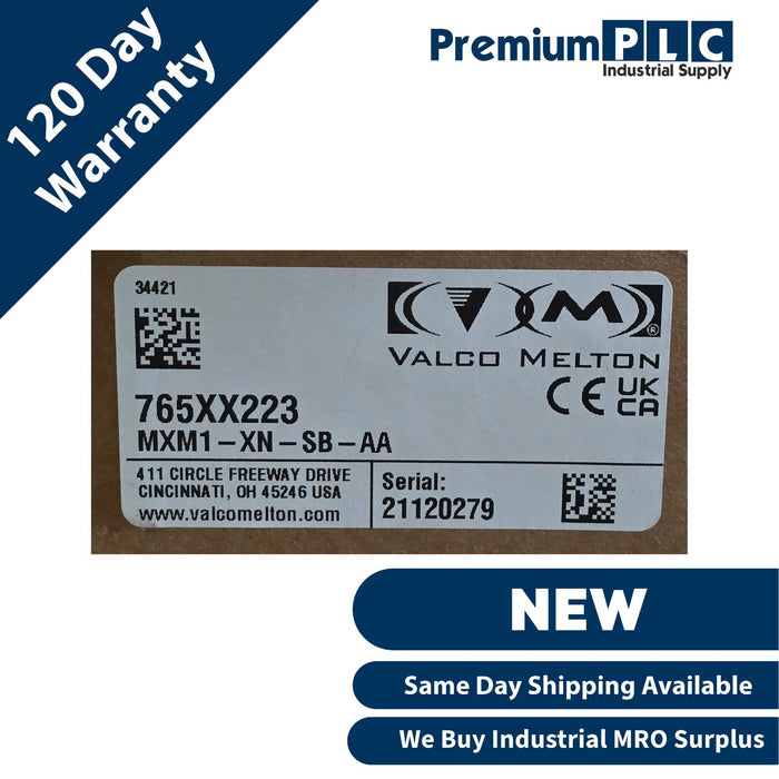 NEW VALCO MELTON 765XX223 / MXM1-XN-SB-AA EcoStitch MXM ELECTRIC VALVE 240V 150W