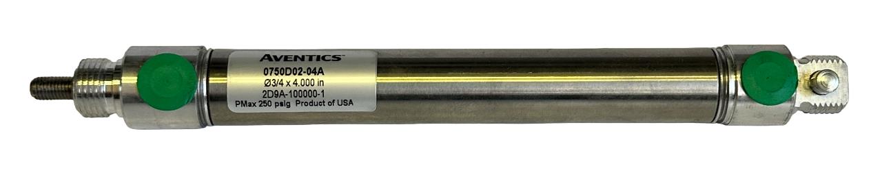 NEW AVENTICS 0750D02-04A / 0750D0204A PNEUMATIC CYLINDER 3/4 x 4'' 2D9A-100000-1