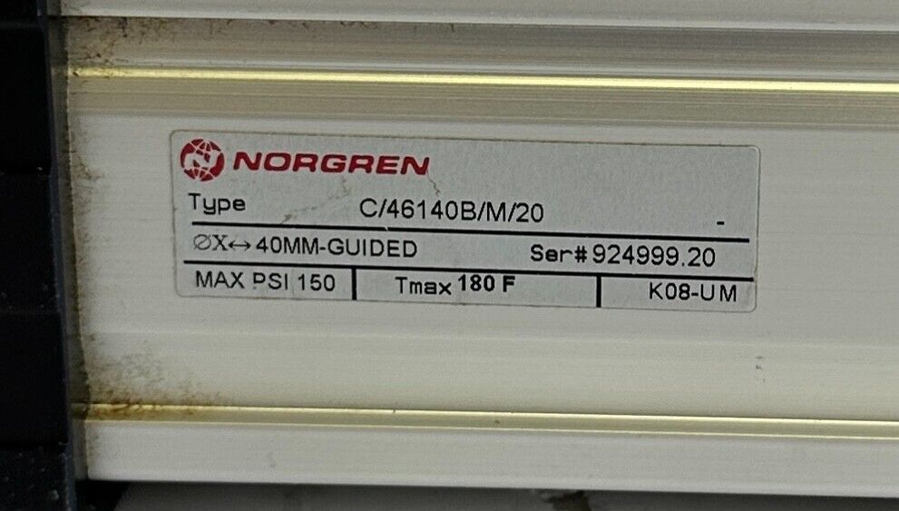 NEW NORGREN C/46140B/M/20 / C46140BM20 LINTRA RODLESS CYLINDER 40mm GUIDED NOS