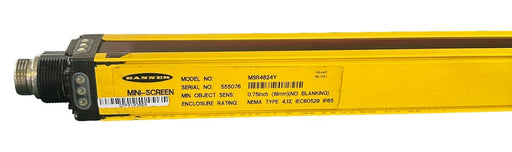 BANNER MSR4824Y MINI-SCREEN SAFETY LIGHT CURTAIN RECEIVER 19mm 48''