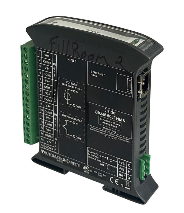 AUTOMATION DIRECT STRIDE SIO-MB08THMS / SIOMB08THMS 8-CH TC/mV ANALOG INPUT ENET