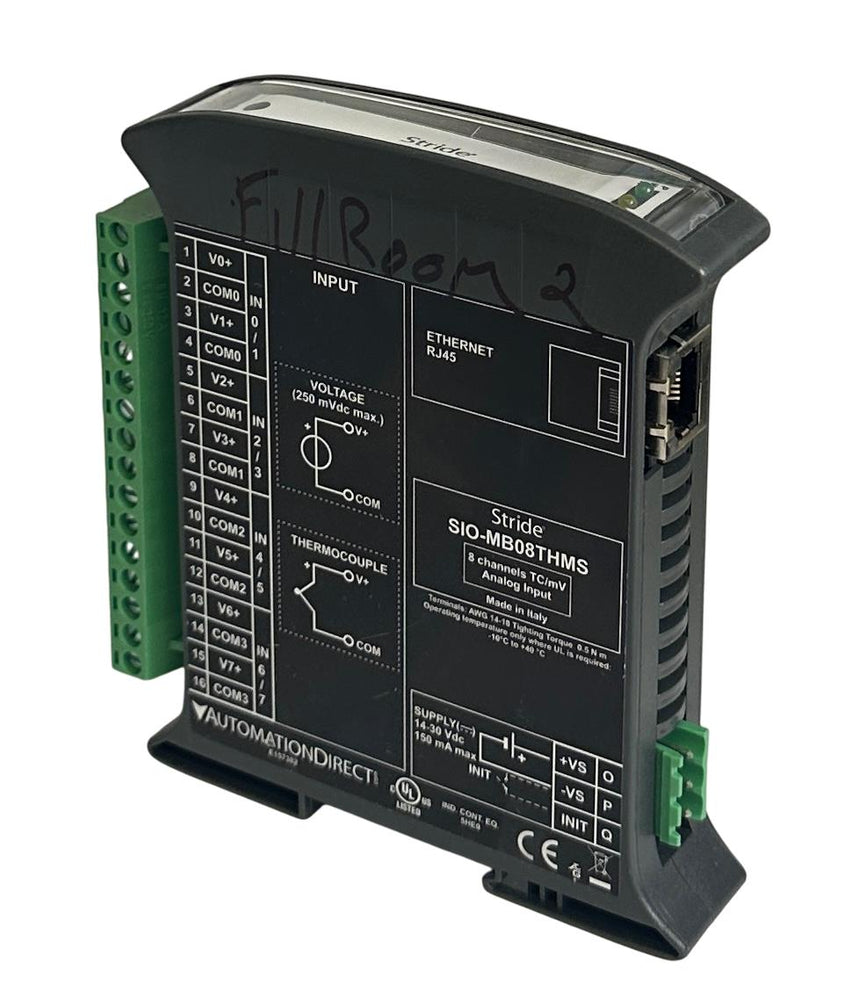 AUTOMATION DIRECT STRIDE SIO-MB08THMS / SIOMB08THMS 8-CH TC/mV ANALOG INPUT ENET