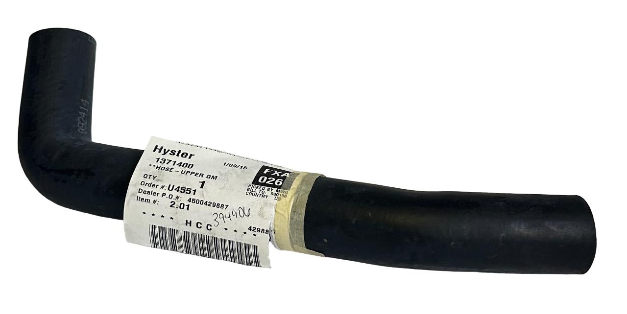 NEW HYSTER 1371400 / HY1371400 OEM UPPER GM RADIATOR HOSE FOR FORKLIFT