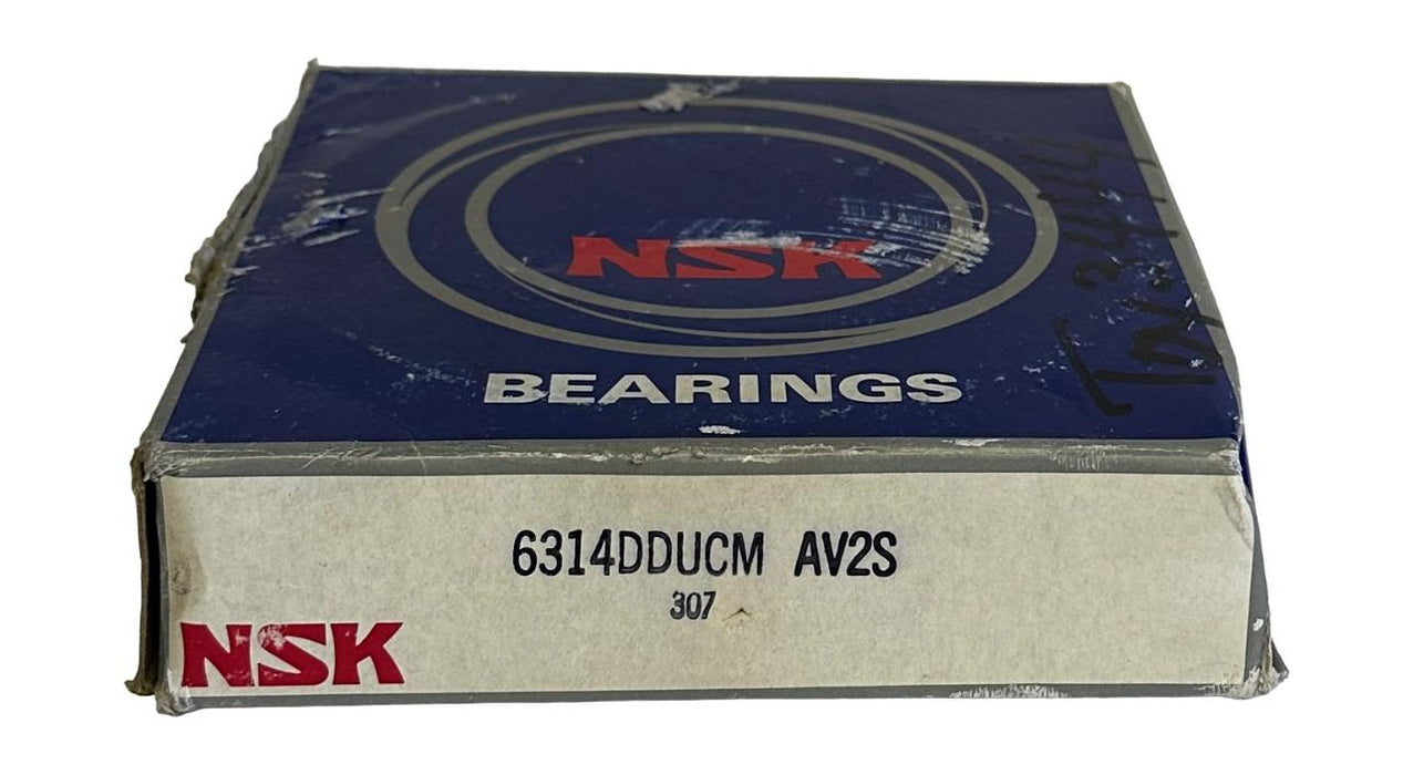 NEW NSK 6314DDUCM-AV2S / 6314DDUCM SINGLE ROW DEEP GROOVE BALL BEARING