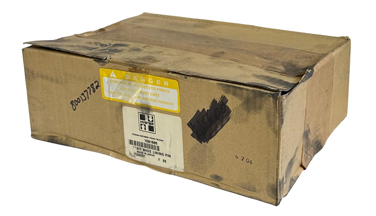 NEW HYSTER YALE 1591665 / 800137782 OEM BRAKE SHOE SET LINING KIT FOR FORKLIFT