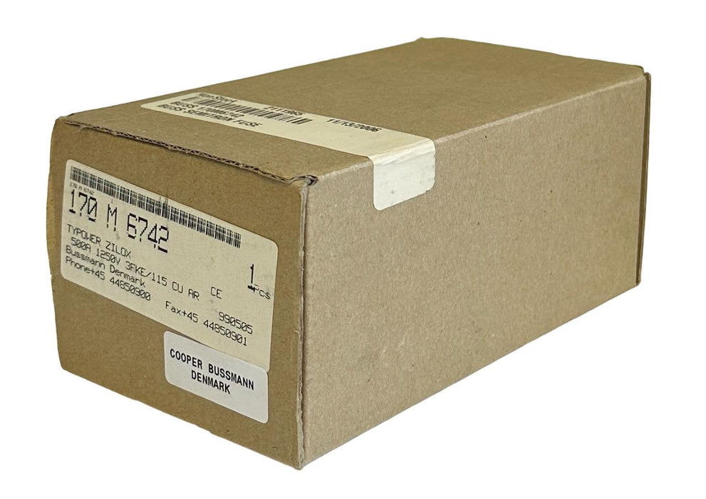 NEW COOPER BUSSMANN 170-M-6742 / 170M6742 TYPOWER ZILOX 500A FUSE 1250V 3FKE/115