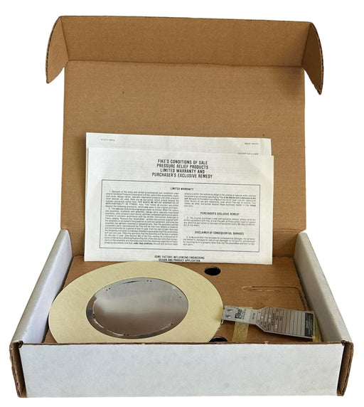 NEW FIKE SIZE 4'' TYPE AD SST TEF RUPTURE DISC 4.55PSIG NOS
