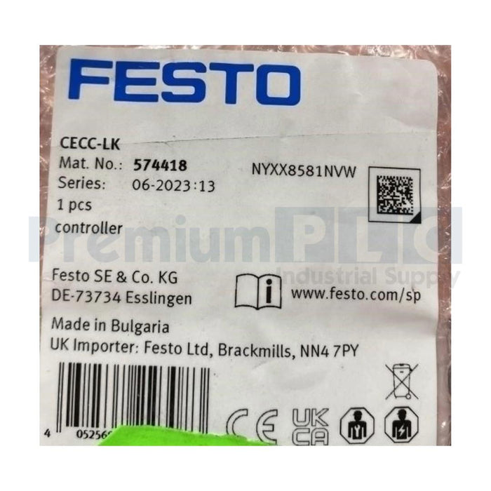 FESTO CECC CODESYS COMPACT CONTROLLER CECC-LK M/N 574418 8023951 NEW NSFS