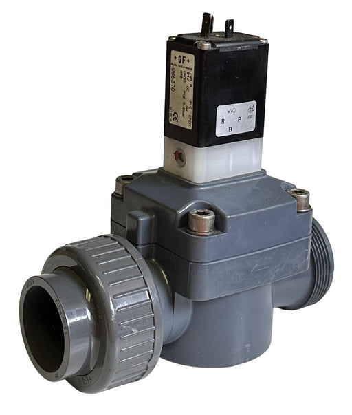 NEW +GF+ SIGNET DN32 TRUE UNION BALL VALVE 165A PVC EPDM 24VDC 5W d40 086378