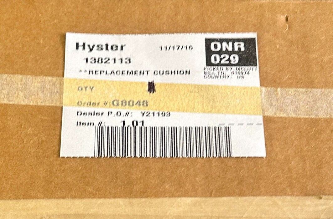 NEW HYSTER 1382113 / HY1382113 OEM REPLACEMENT CUSHION FOR FORKLIFT