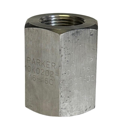 NEW PARKER 10K0202-16-16C / 10K02021616C STAINLESS STEEL NPT ADAPTER 10,000PSI