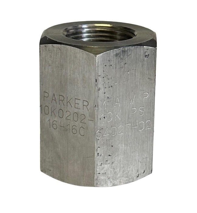 NEW PARKER 10K0202-16-16C / 10K02021616C STAINLESS STEEL NPT ADAPTER 10,000PSI