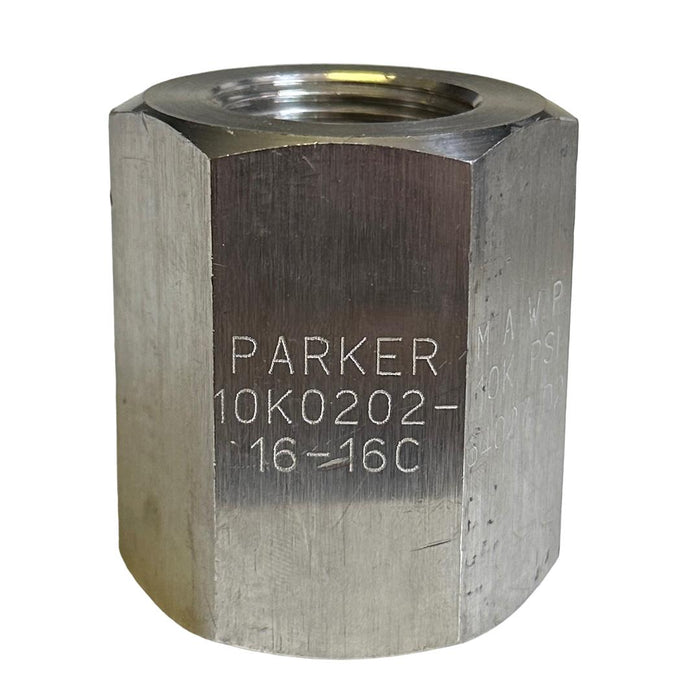 NEW PARKER 10K0202-16-16C / 10K02021616C STAINLESS STEEL NPT ADAPTER 10,000PSI