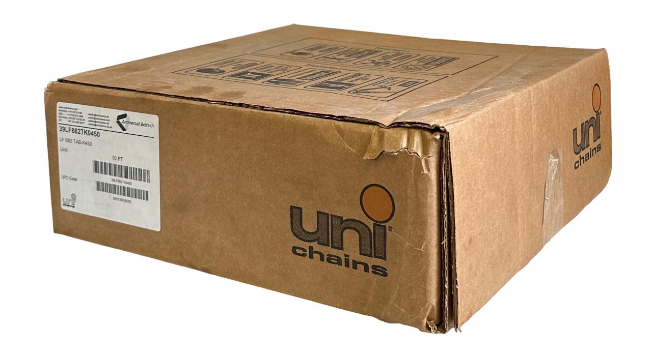 NEW SEALED UNI CHAINS 39LF882TK0450 / LF 882 TAB-K450 CONVEYOR CHAIN 10FT