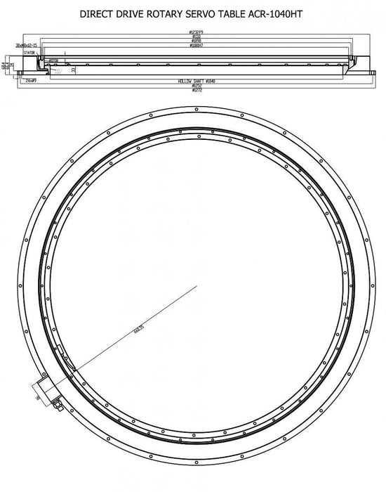 IntelLiDrives ACR-1040HT AccuRing DIRECT-DRIVE ROTARY SERVO TABLE/STAGE 1040mm