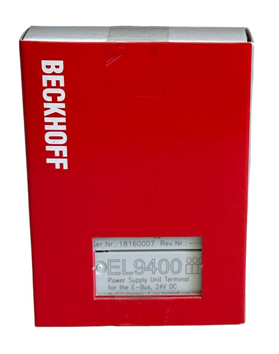 NEW BECKHOFF EL9400 I/O SERIES POWER SUPPLY UNIT TERMINAL FOR E-BUS 24VDC OEM