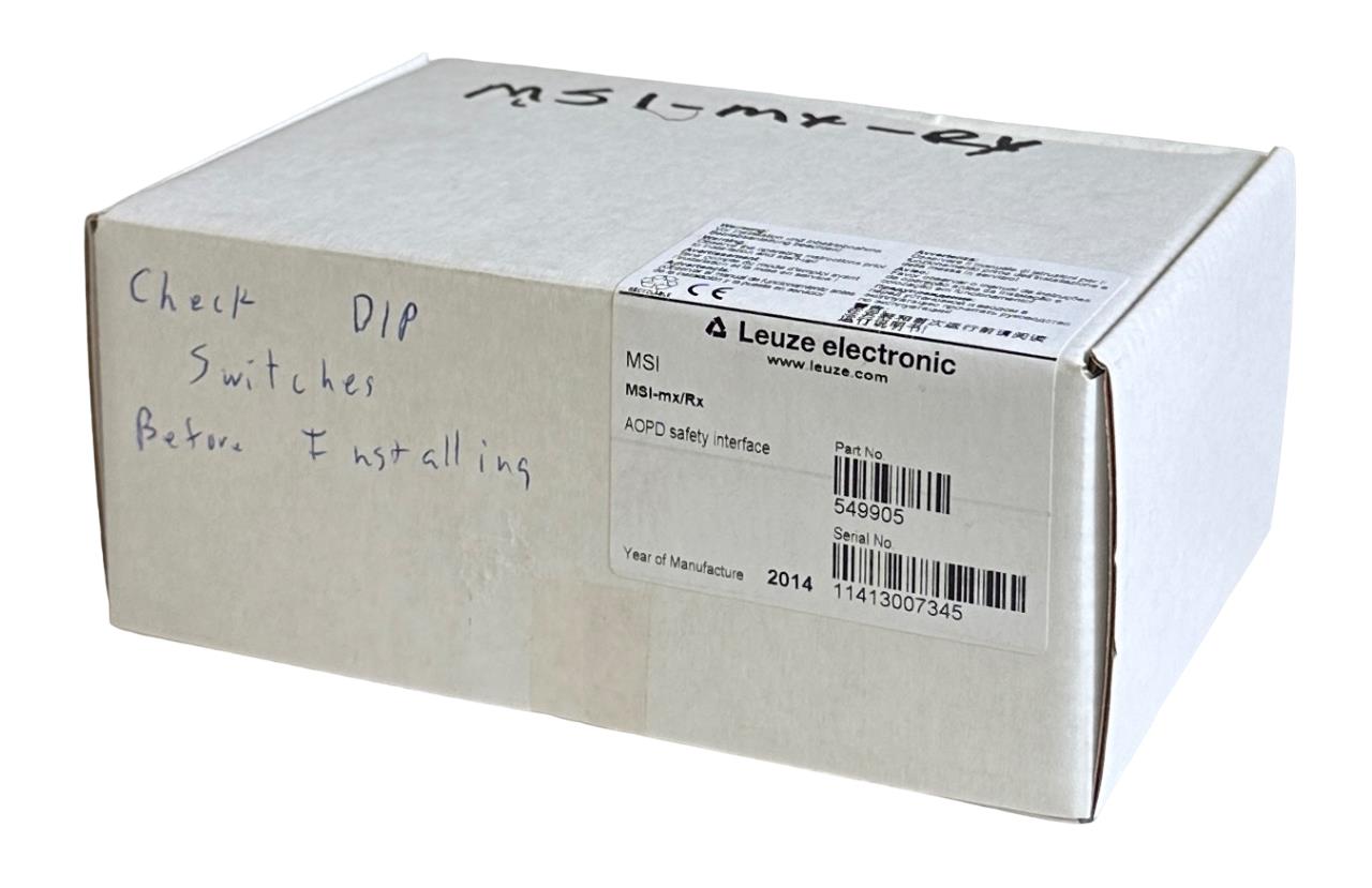 NEW LEUZE MSI-mx/Rx / 549905 LUMIFLEX MSI AODP SAFETY INTERFACE RELAY 24VDC