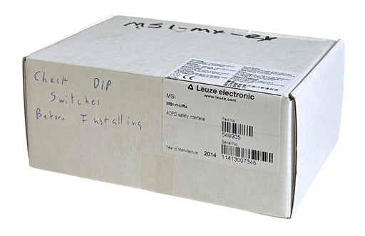 NEW LEUZE MSI-mx/Rx / 549905 LUMIFLEX MSI AODP SAFETY INTERFACE RELAY 24VDC