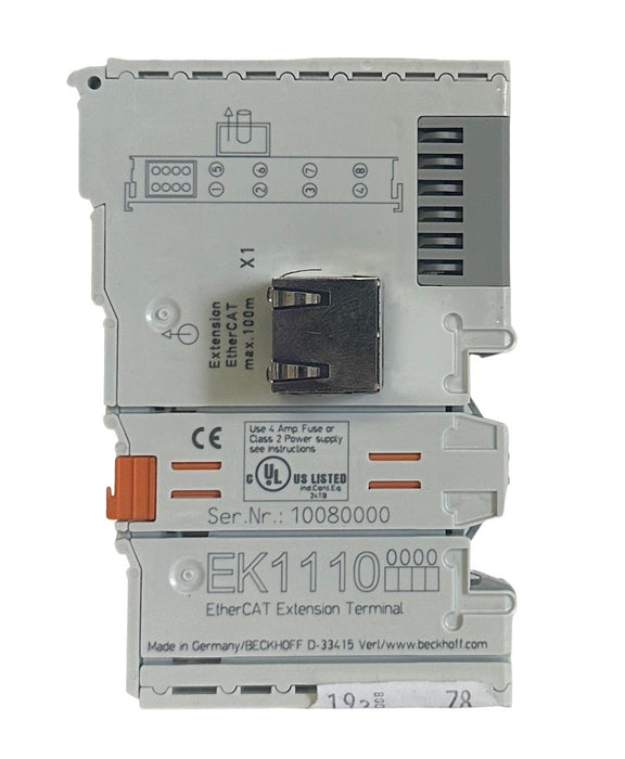 NEW BECKHOFF EK1110-0000 / EK1110 EtherCAT EXTENSION TERMINAL MODULE 100m OEM