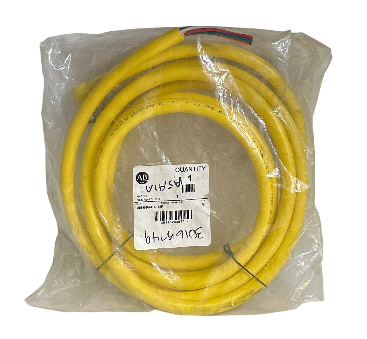 NEW ALLEN BRADLEY 889N-R5AFC-12F /B 12FT CORDSET FEMALE 889NR5AFC12F NSMP