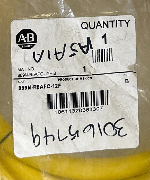 NEW ALLEN BRADLEY 889N-R5AFC-12F /B 12FT CORDSET FEMALE 889NR5AFC12F NSMP