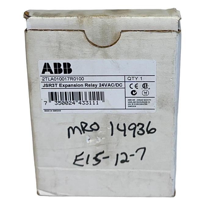 NEW ABB 2TLA010017R0100 / JSR3T EXPANSION SAFETY RELAY 24VAC/DC NSMP