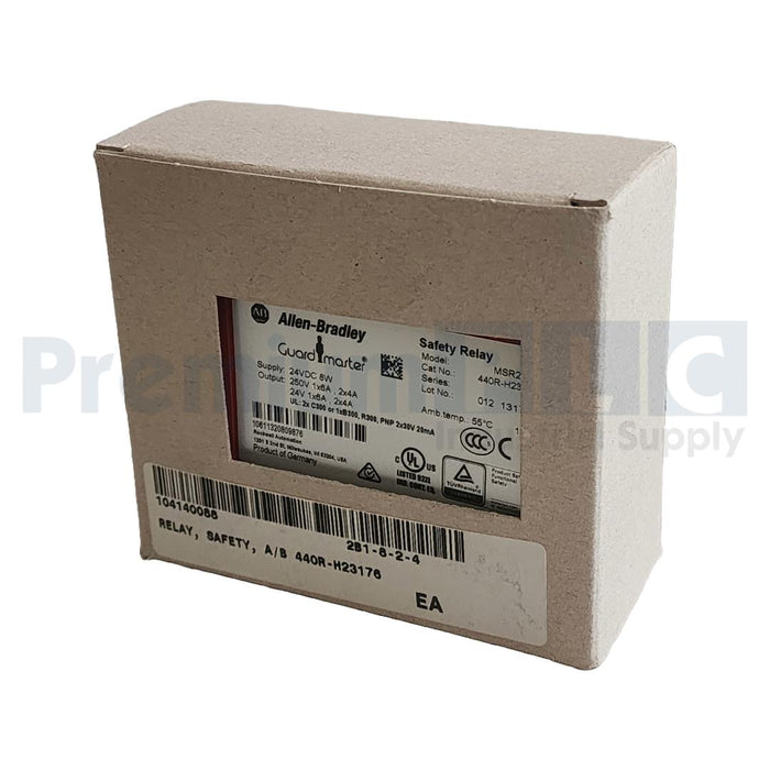 ALLEN BRADLEY 440R-H23176 /B MSR210P GUARDMASTER SAFETY RELAY 24VDC 8W NSMP