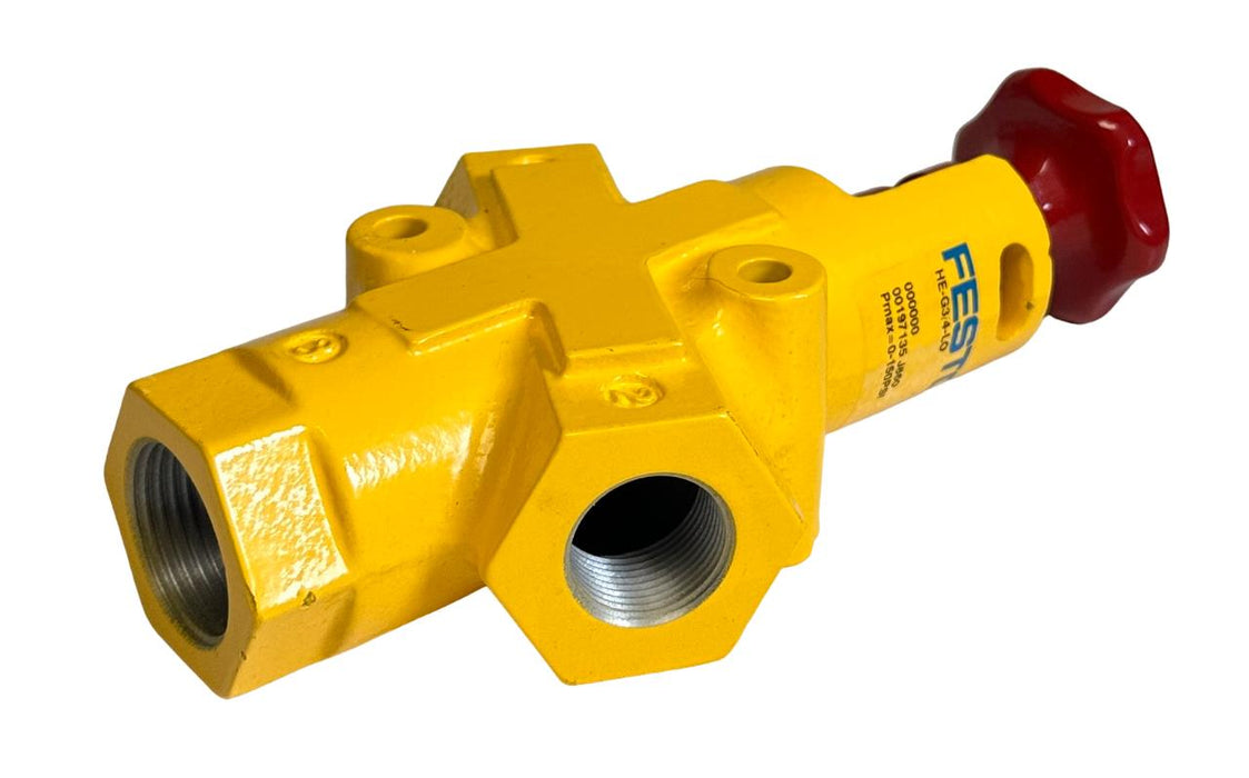 NEW FESTO HE-G3/4-LO / 00197135 / 197135 MANUAL SHUT-OFF VALVE 0-150PSI NSNP