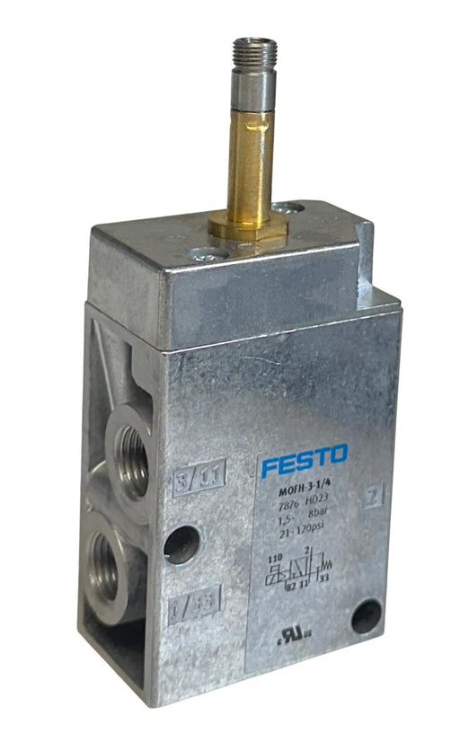 NEW FESTO MOFH-3-1/4 / 7876 PILOT OPERATED SOLENOID VALVE 3/2 SINGLE NSMP