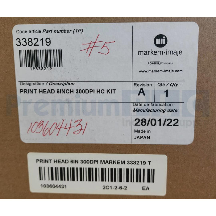 NEW SEALED MARKEM-IMAJE 338219 PRINT HEAD 6" 300DPI HC KIT 1P338219 NSFS