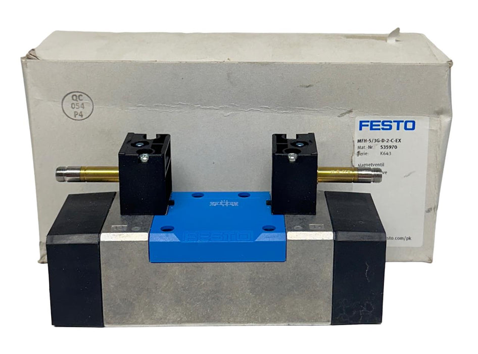 NEW FESTO MFH-5/3G-D-2-C-EX / 535970 ELECTRICAL AIR SOLENOID VALVE 5/3 1MPa NSMP