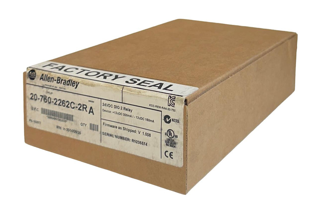 NEW SEALED ALLEN BRADLEY 20-750-2262C-2R /A PowerFlex 750 24VDC DIO 2 RELAY NSFS