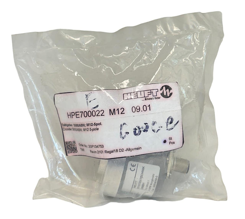 NEW HEUFT HPE700022 M12 09.01 EBI INCREMENTAL ENCODER 10-30VDC 5000PPR 70mA NSFS