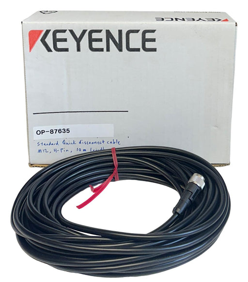 NEW KEYENCE OP-87635 / OP87635 STANDARD QUICK DISCONNECT CABLE M12 4PIN 10M NSMP
