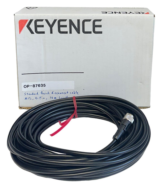 NEW KEYENCE OP-87635 / OP87635 STANDARD QUICK DISCONNECT CABLE M12 4PIN 10M NSMP